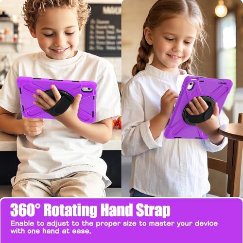 Étui iPad A16 10e génération robuste avec porte-crayon intégré et support 360