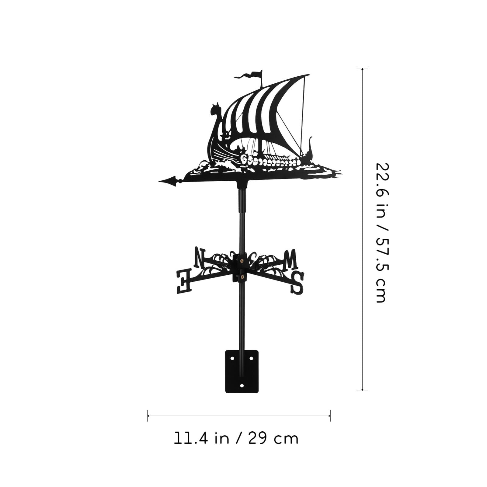 GANAZONO Segelschiff-Wetterfahne Vintage-Dach-Wetteranzeige Nautischer Metall-Windrichtungsanzeiger Für Garten Hinterhof Terrasse Koppel-Dekoration