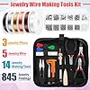 Thrilez Wire Wrapping for Jewelry Making, Repair and Beading Supplies Kit with Craft Ring Wire, Tools, Pliers and Jewelry Findings #1