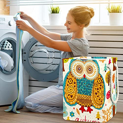 Panier à linge hibou grand format pour ranger les vêtements sales de la chambre - 7