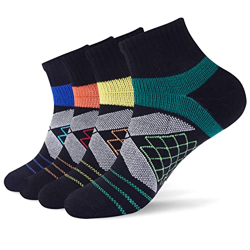 Arch Support Socks - Light Compression Cushioned 4-Pack for Men & Women