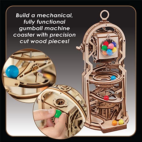 Mindware Gearjits: Gumball Machine Marble Coaster – Wooden 3D Building Puzzle For Teens & Adults – Diy Construction Model – Fun For Parents Too! – Great Stem Gifts For Ages 12+ #TOP1