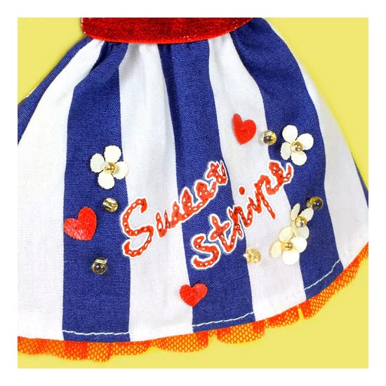 sandy ストライプワンピースセット イエロー 22cmドール用 ブライス 未使用 Dear Darling fashion for dolls ジュニームーン 札幌市北区屯田 Dear Darling fashion for dolls「sandy ストライプワンピースセット」