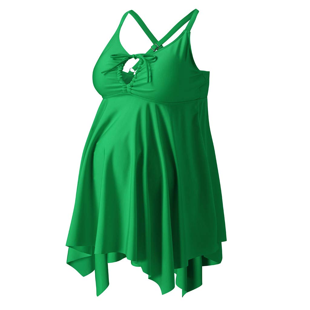 Damen Badeanzug Schwangerschaft,Tankini Damen Set mit Shorts,Bademode für Schwangere Frauen Badekleider Bikini Cover Up Umstandsbadeanzug Cross Träger Umstandsbademode Strandmode Badeanzüge