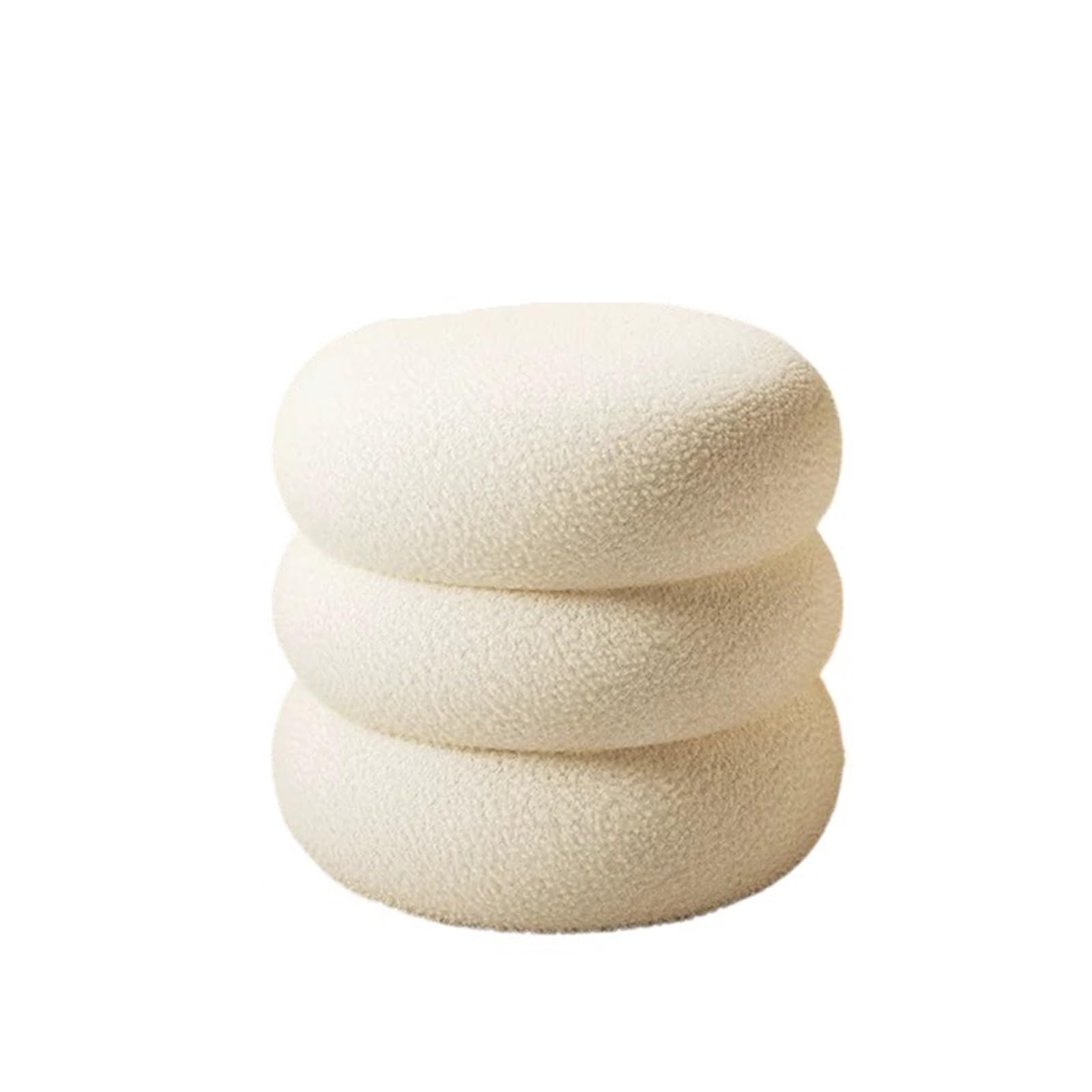 Chaise de vanité haut de gamme en pouf de laine d'agneau minimaliste