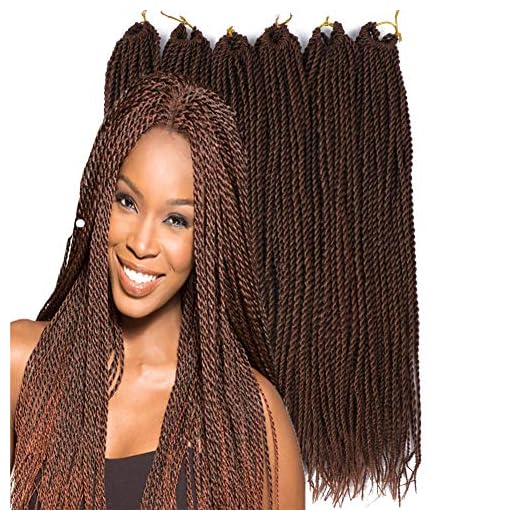 Palace hair 6Pack/LOT Senegalese Twist Crochet Hair Braids Small Easy Twist Crochet Braiding Hair 2S Senegalese Twists 14 inch 18inch 24inch 30strands/pack Hairstyles For Black Women color (14inchs, 30)