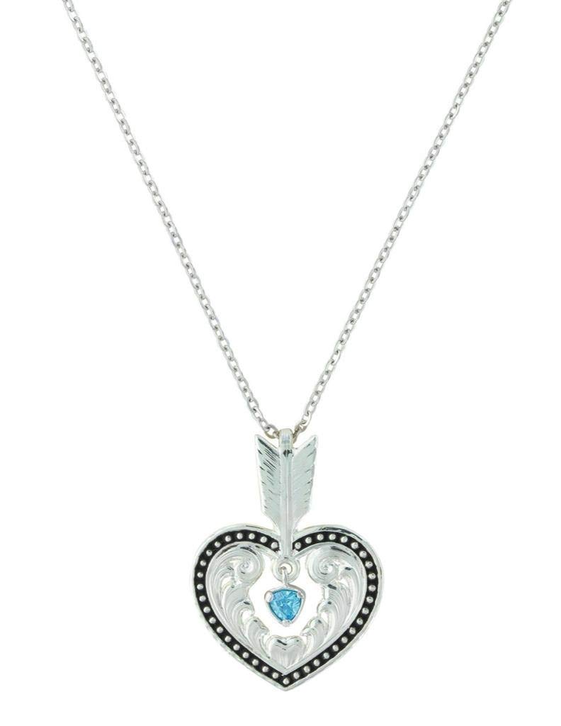 Montana Silversmiths Shot in The Heart with a Big Sky Arrow Necklace