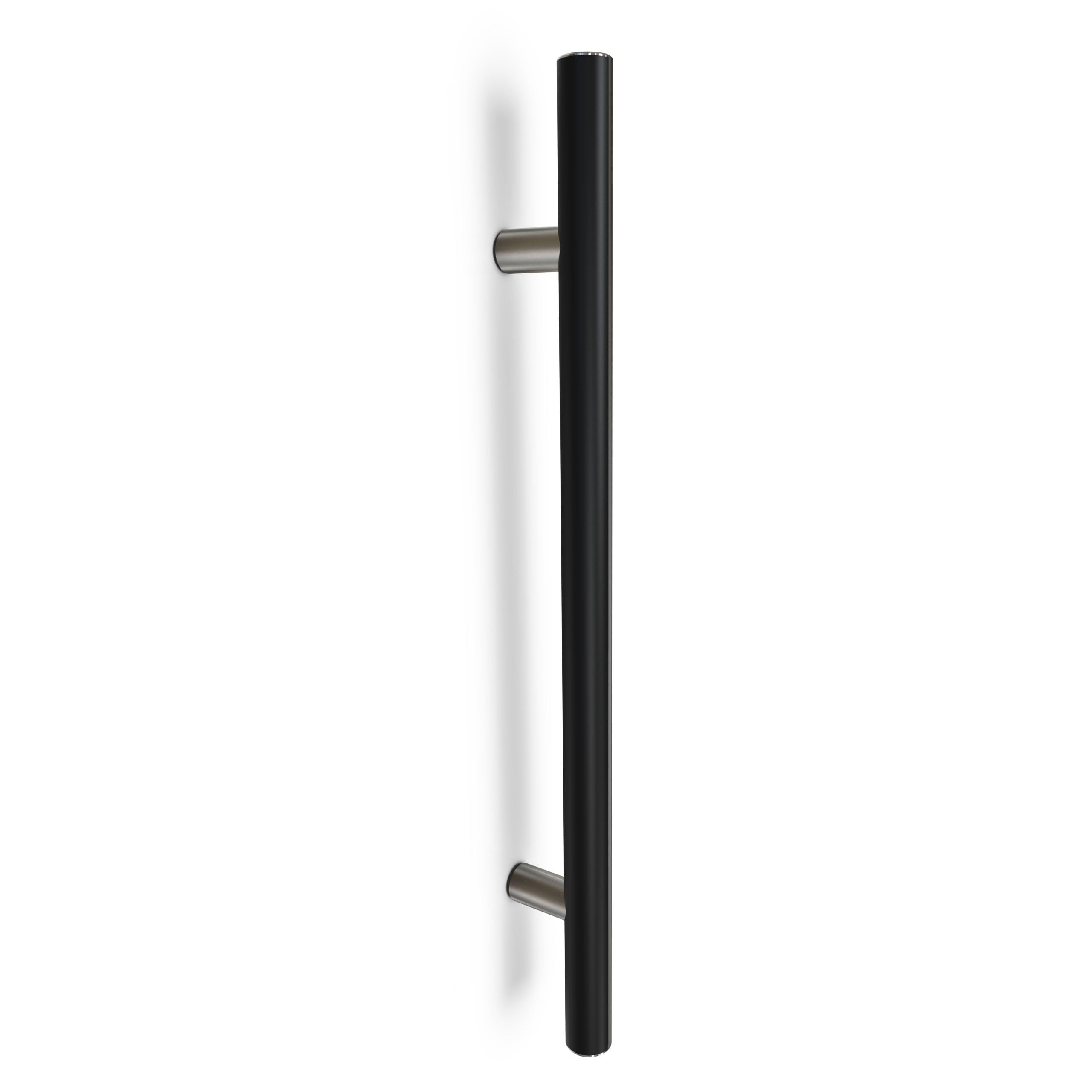 Poignée de porte d'entrée design en inox noir brossé haut de gamme