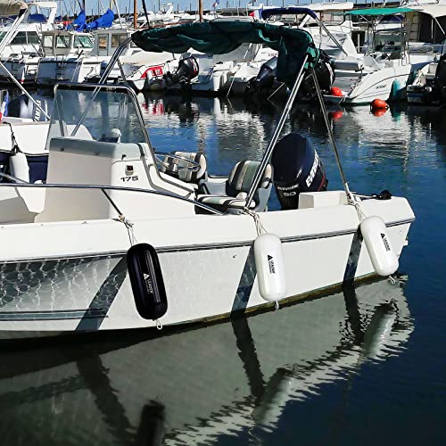 Image of Leader Accessories Boat Fender Bumper Hole Through Middle Inflatable 4 Pack