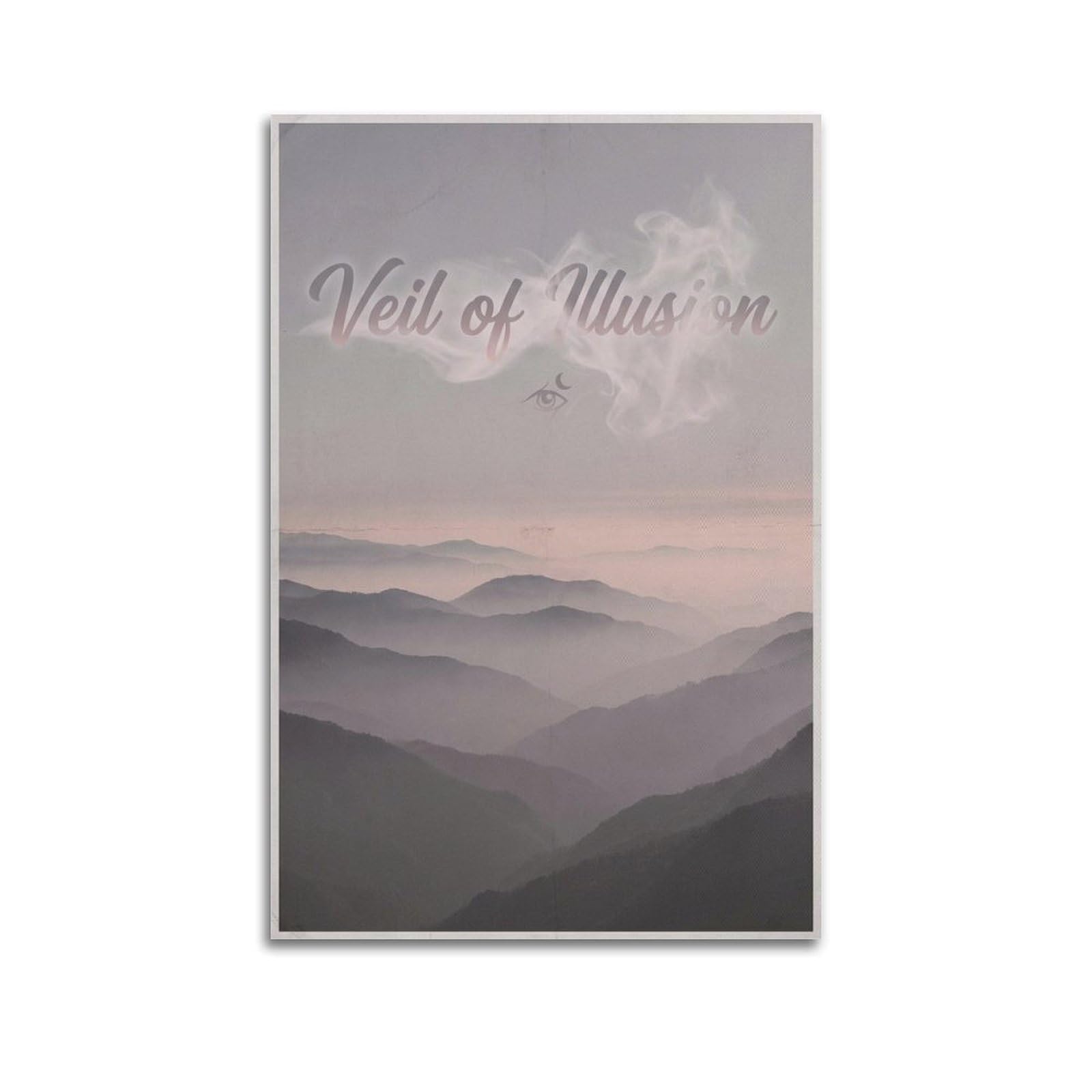 XKUGA Zen Mountain Poster Morning Mist Illusion Meditation Modern Decorative Canvas Prints - Ideal Wall Art for Family, Man Cave, Game Room, Boys & Girls Bedroom 12x18inch(30x45cm)
