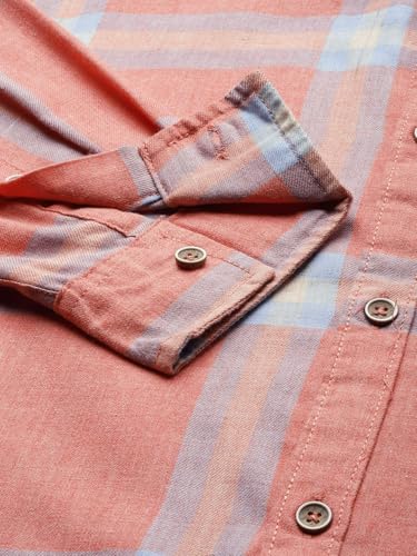 Image of The Indian Garage Co Men Slim Fit Abstract Printed Full Sleeves Spread Collar Casual Shirt