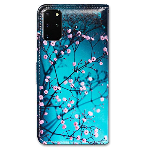 Bcov Samsung S20 Plus Case,Galaxy S20 Plus Case, Plum Blossom Leather Flip Phone Case Wallet Cover With Card Slot Holder Kickstand For Samsung Galaxy S20 Plus / S20+ #TOP6