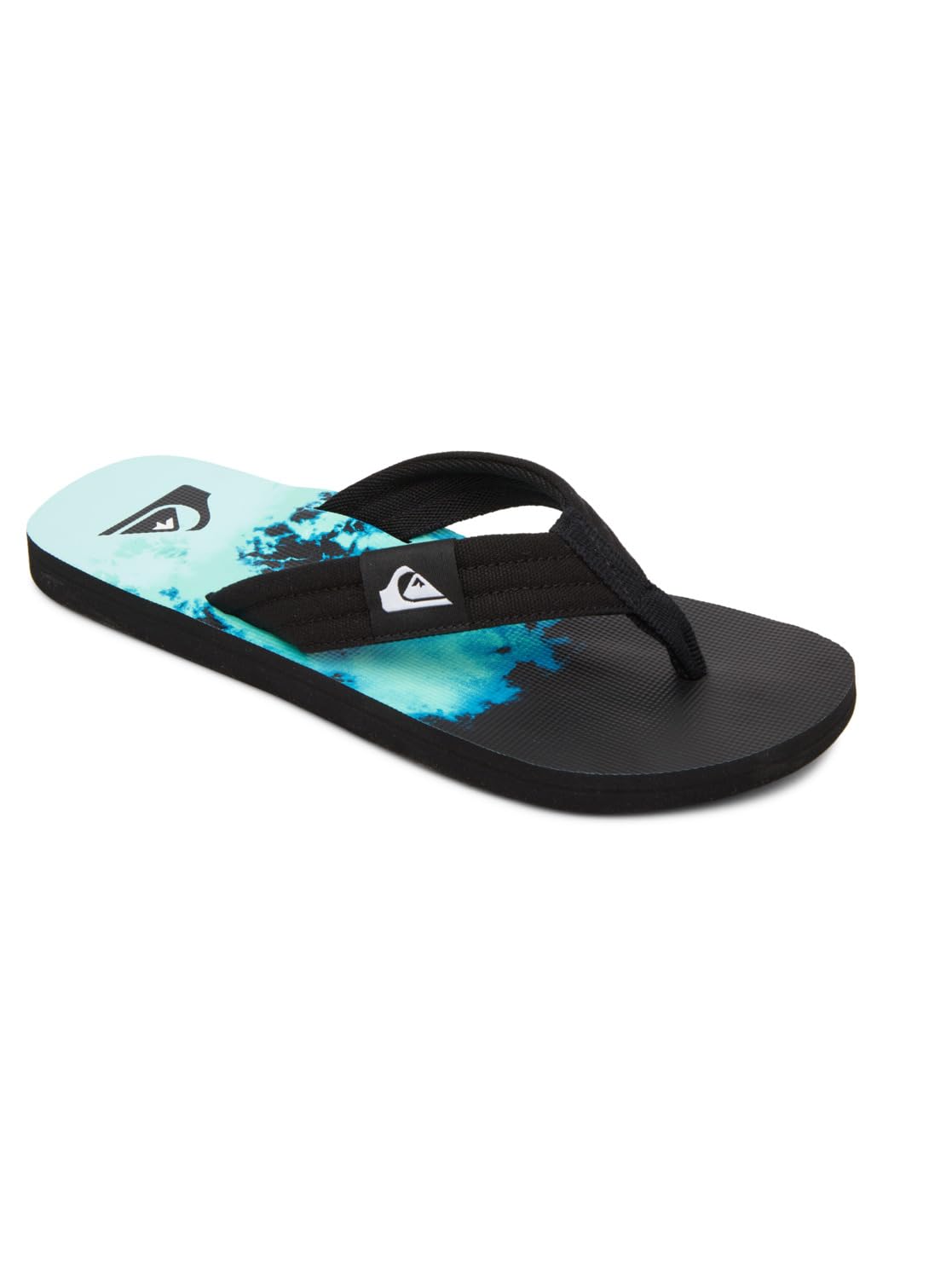 Quiksilver Molokai Layback Chanclas, Multicolor (Black/Green/Blue), 45 EU para Hombre