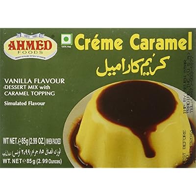 AHMED Creme Caramel Halal Jello Jelly, 85 Gram (Pack of 12)