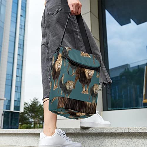 Bolsa de almuerzo de león con aislamiento térmico reforzado e interior impermeable 7
