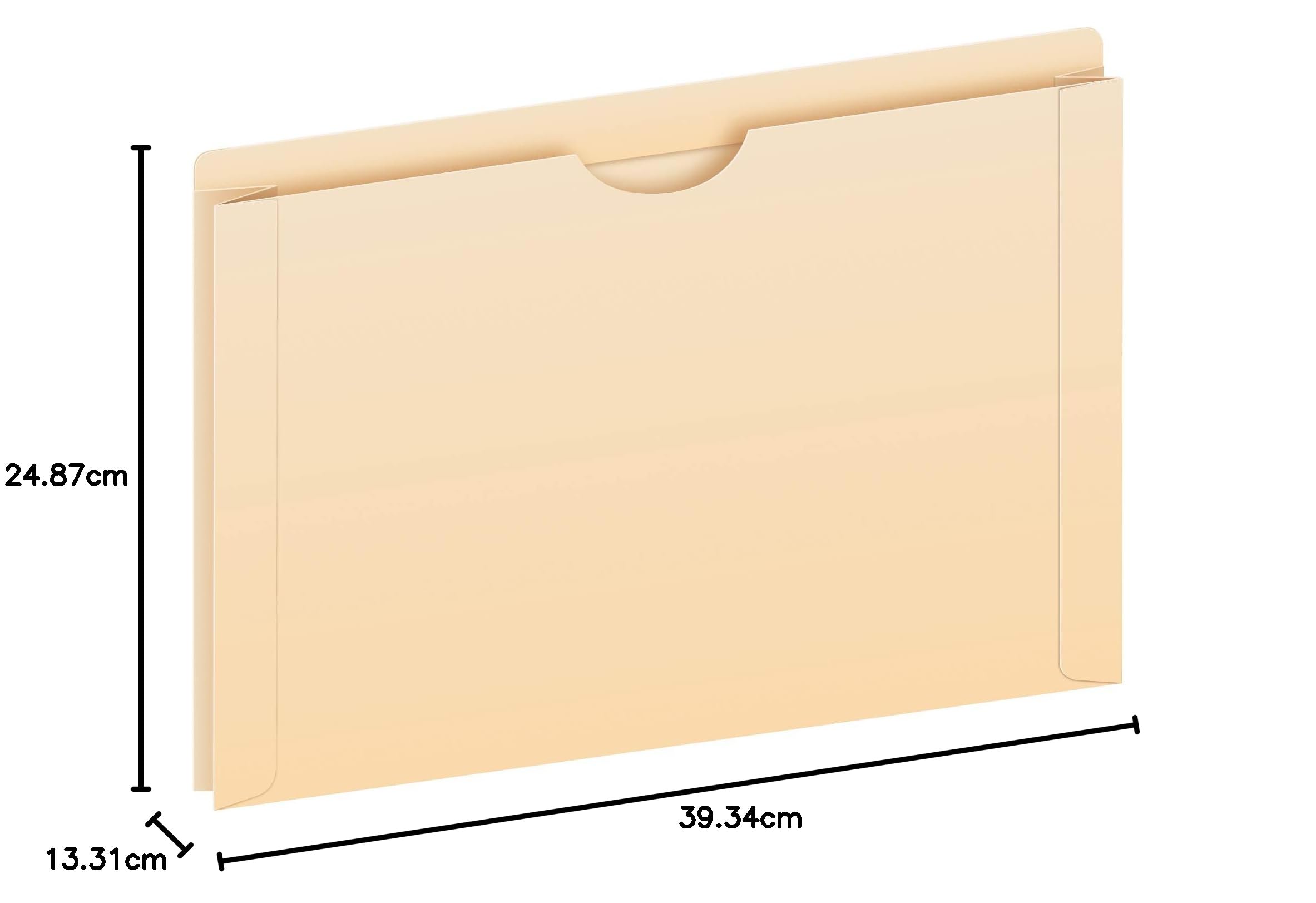 Pendaflex Manille, taille légale, extension de 5,1 cm, languettes droites renforcées avec coupe pour le pouce, 50 par boîte (23200EE), beige