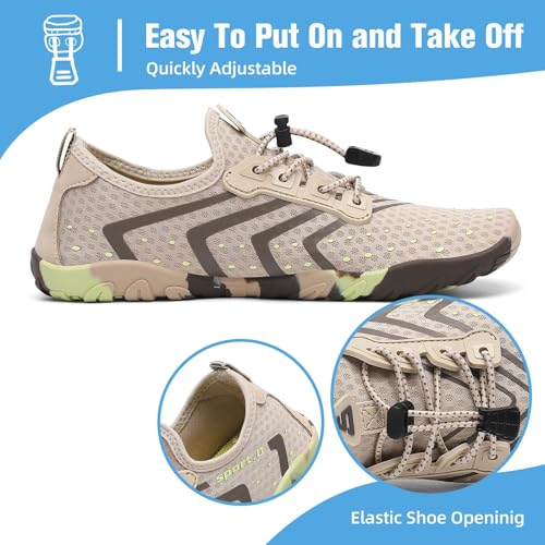 Image of Mishansha Water Shoes for Women Men, Quick-Dry Barefoot Swim Shoes with Drainage Holes, Lightweight Aqua Shoe for Beach Pool River Boating Yoga Walking