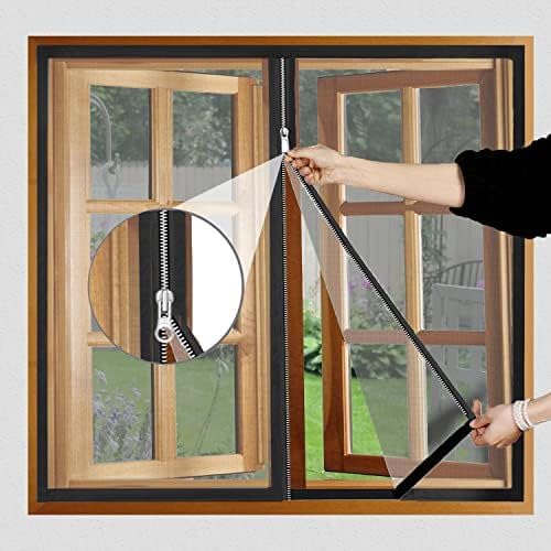 LifeKrafts Pre-Stitched Zipper Window Mosquito Net Premium Edition. 120 GSM Fiberglass Net & Strong Self Adhesive Hook Tape. Height 160 cms X Width 170 cms (63x67 inches or 5.2x5.5 feet) - Black (B09H7LHH5H) Amazon Price History, Amazon Price Tracker