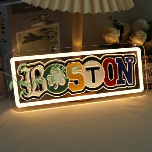 Image of Vintage Sports Themed Neon Sign Decor for Man Cave Game Room