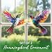 Hummingbird Ornament, Hummingbird Stained Glass Ornament, Christmas Ornaments, Xmas Decor, Ornaments for Christmas Tree