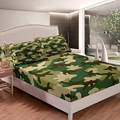 Juego de sábanas de diseño de Camuflaje Verde Cover