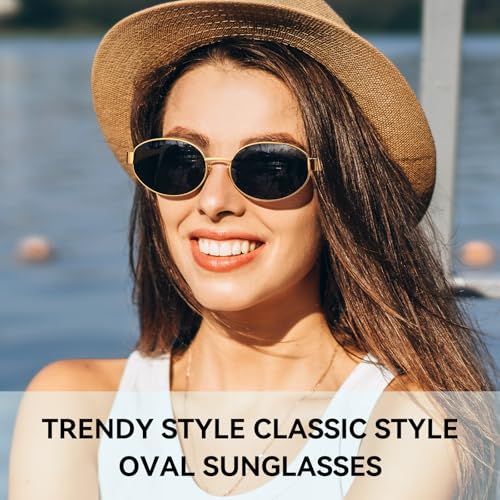 Dollger Retro Polarized Oval Sunglasses for Women Trendy Small Classic Designer Sunglasses Shades UV400 Protection3