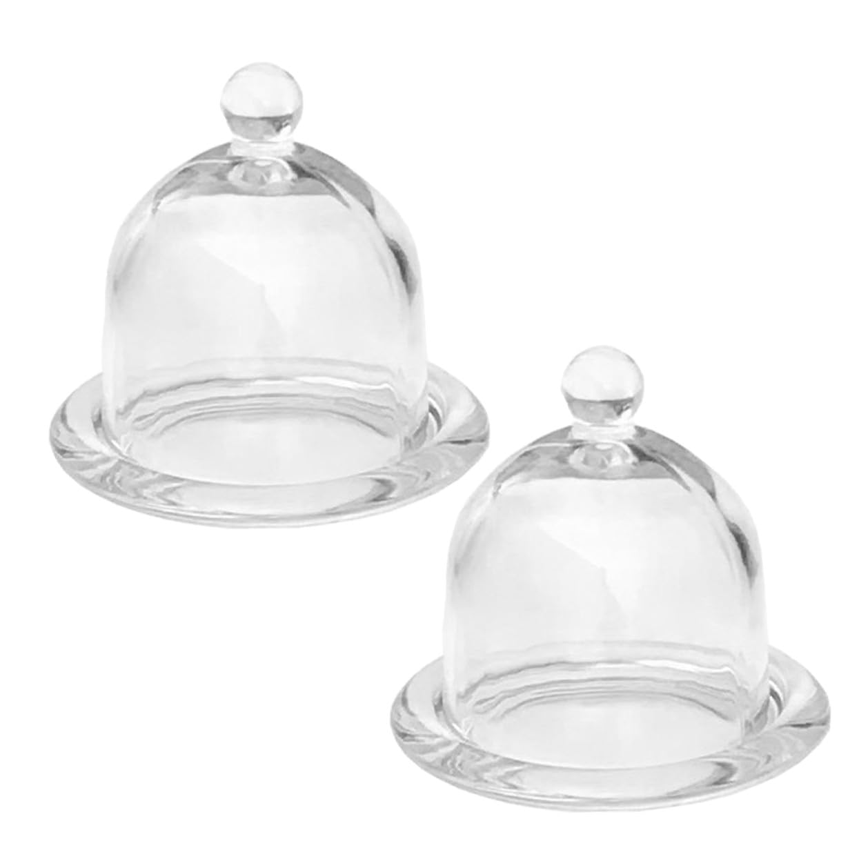 Présentoir à gâteaux en verre avec cloche transparente | Lot de 2 plats de service Toyvian