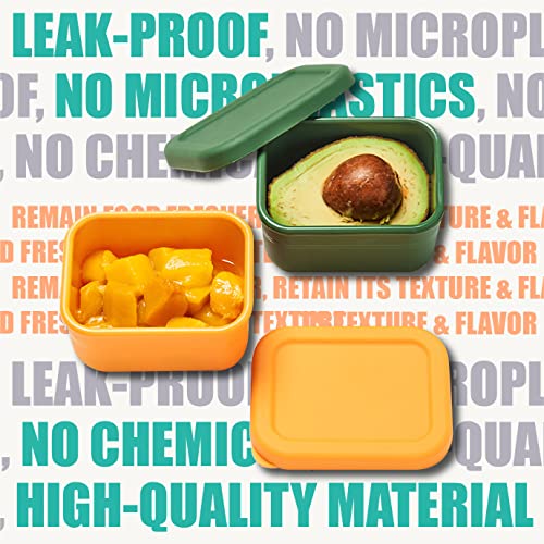 Losand Flexcontainer Platinum Silicone Baby Food Storage – Leak Resistant Airtight Lids – Oven Baking Safe Containers – Non-Bpa – Microwave And Freezer Safe (Original Color Set) #TOP2