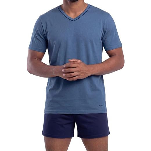 Pijama Curto Masculino Mash 100% Algodão Respirável Gola V