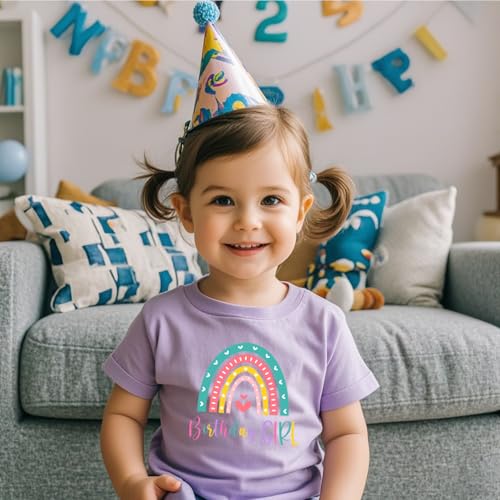 Image of Birthday Girl Tshirt Toddler Birthday Shirts Tees Little Kids Top Outfit Cotton Short Sleeve 2nd 3rd 4th 5th 6th 7th 8th