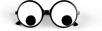Googly Eyes Glasses Funny Costume Wiggle Eyes Novelty Shades Funny Glasses Accessories for Party Pack of 1