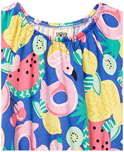 Amazon Essentials Girls' Knit Short-Sleeve Rompers (Previously Spotted Zebra), Pack Of 2, Light Blue/Fruit, X-Small #TOP1