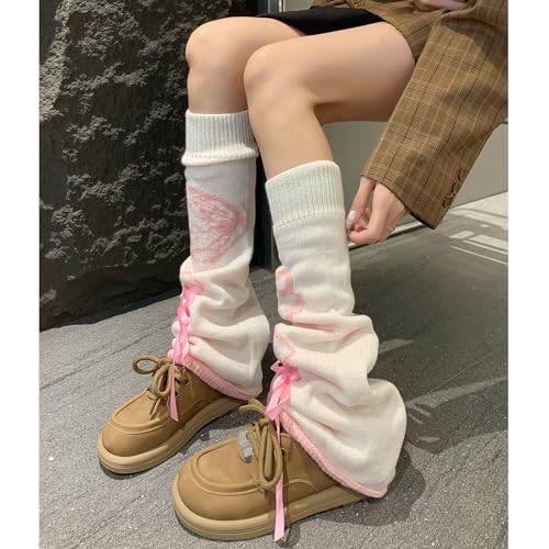 Image of XEPST Leg Warmers Kawaii Socks Flared Leg Warmers for Girls Butterfly Harajuku Japanese Boot Socks