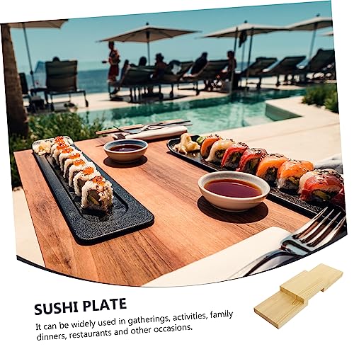Bandeja para sushi estilo japonés color caqui miniatura 2