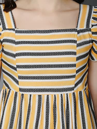 Image of ZUVINO Striped Cotton Tops for Women || Sleeveless Peplum Tops for Women || Stylish Summer Tops for Women.