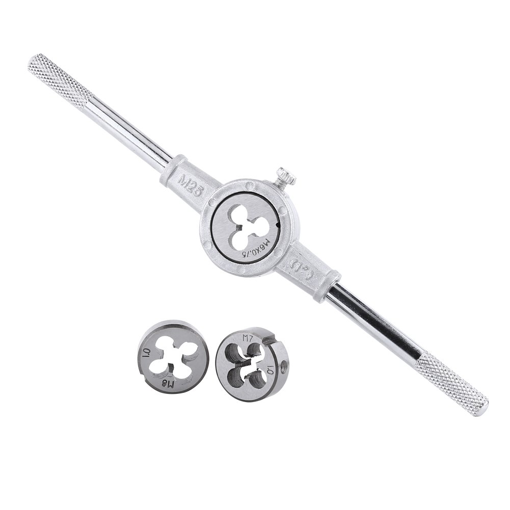11 pz/set Vite Die M6 M7 M8 M10 M12 Filo Esterno Regolabile Taglio Tapping Hand Tool Kit Filo Filettato Spina Metrica