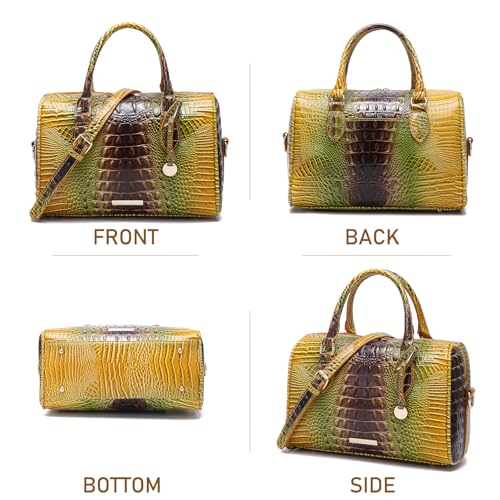 Image of Makcr Joacbv Top-Handle Crocodile Purses For Women Crossbody Leather Bags Trendy Large Capacity Tote with Shoulder Strap