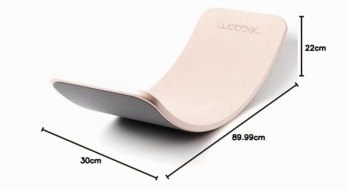 Wobbel Balanceboard transparent lackiert Mouse grau yogaboard