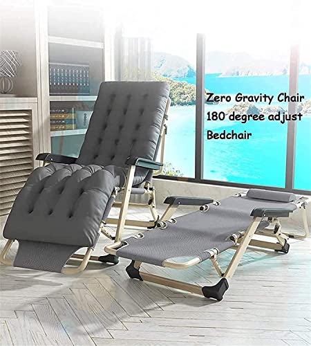 Chaises longues de jardin pliantes zero gravity avec fauteuil inclinable extérieur - 3