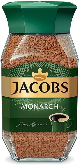 Jacob's Monarch Instant Coffee, Rich and Aromatic Ground Coffee, 190g Bottle