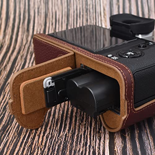 Rieibi Fuji XT5 Case, Quality Genuine Leather Half Case for Fujifilm X-T5 Digital Camera - Image 3