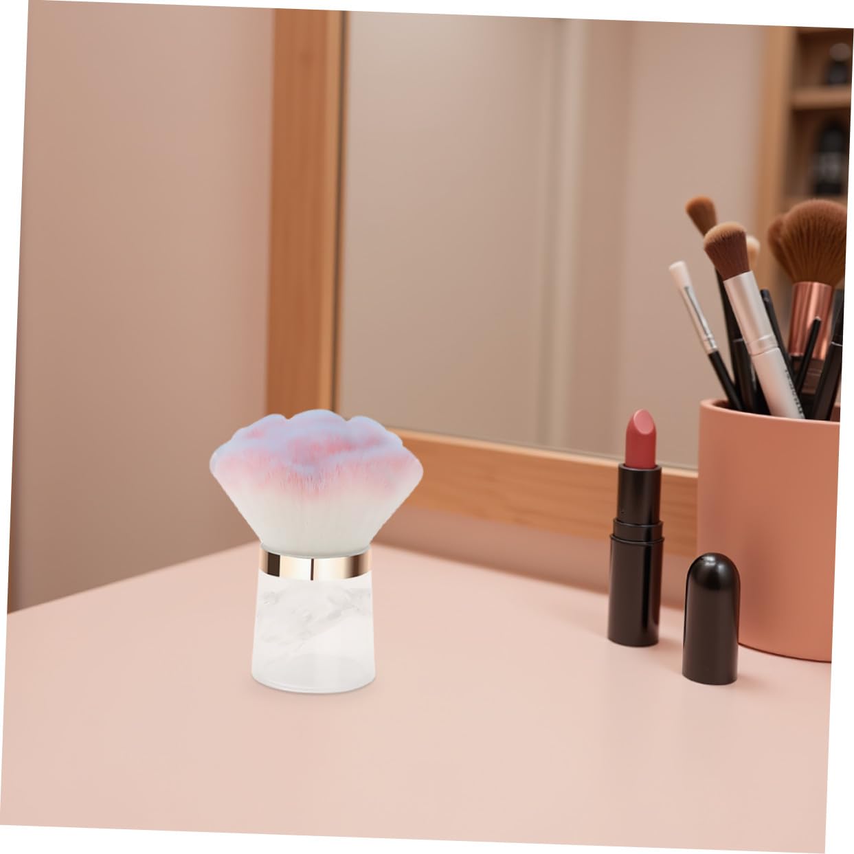 Brosse À Ongles Souple En Forme De Fleur Outil De Dépoussiérage Pour Poudre Ongles Nettoyage Nail Art Portable Pour Salon Et Usage Domestique 2.95X2.28X2.28In