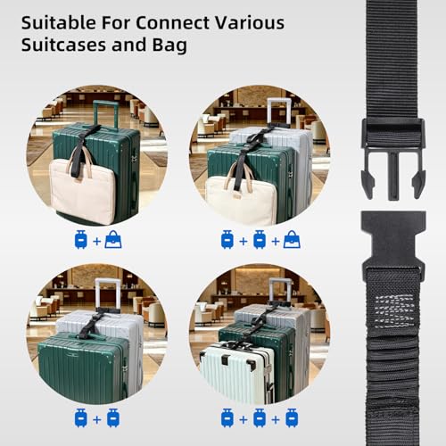 Image of Elastic Luggage Straps for 3 Suitcases Add A Bag Belt Pack