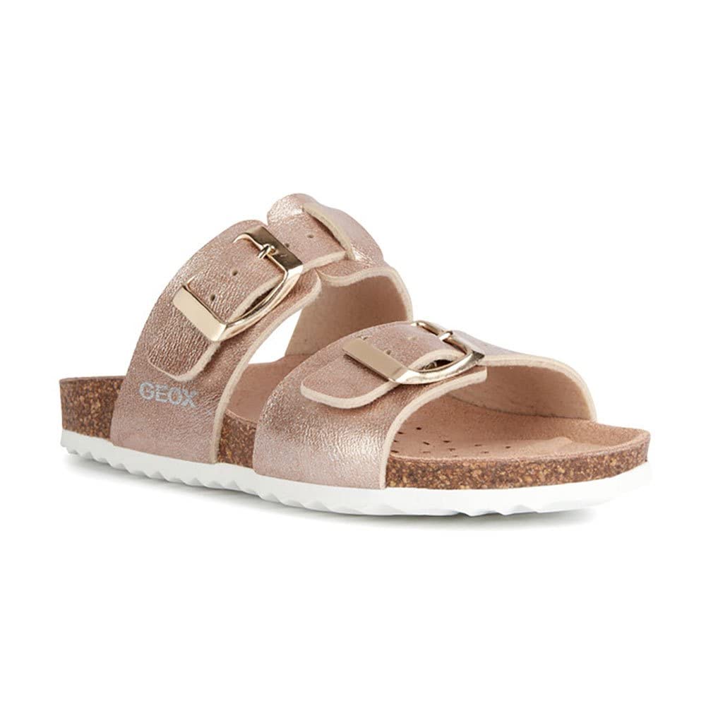Geox Girls J Adriel E Sandal, Rose Gold, 3 UK