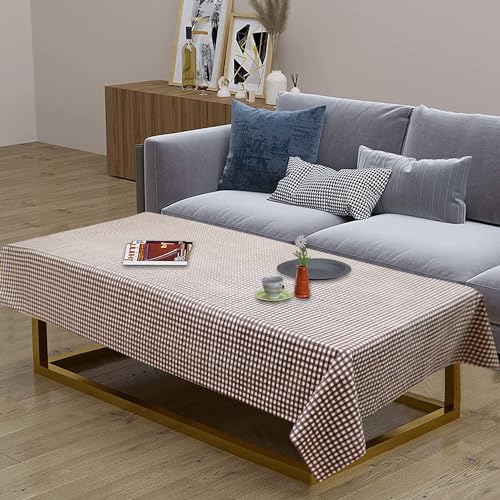 Image of Dakshya Industirs PVC Waterproof Table Cover 36x54 Inch Floral Printed Center Table Cover Washable Plastic Table Sheet Oilproof Dining Table Cover for Coffee Table Living Room Home (Premium Charm)