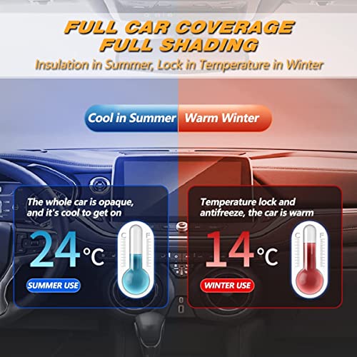 Image of Waterproof Car Body Cover Compatible with Maruti Ertiga with Mirror and Antenna Pocket, Triple Stitched (Heat Resistant US Grey with Red Piping)