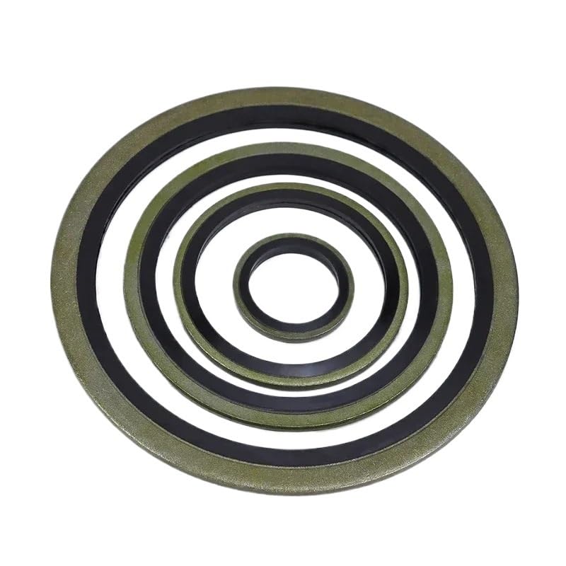 Junta de tapón de drenaje de aceite, juego de sellos de arandela unida de caucho metálico M5-M60(M39,50pcs)