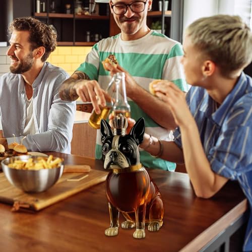 Carafe à alcool pour chien et verres à whisky design