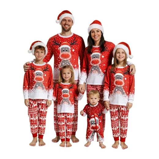 Pijama Navidad Familia, Conjunto de Pijamas Navideños Juego para Familia, Camiseta de Manga Larga, Pantalones Largos, Conjunto de Pijamas Navideños para Papá, Mamá, Niños, Bebés, Perros, Gatos