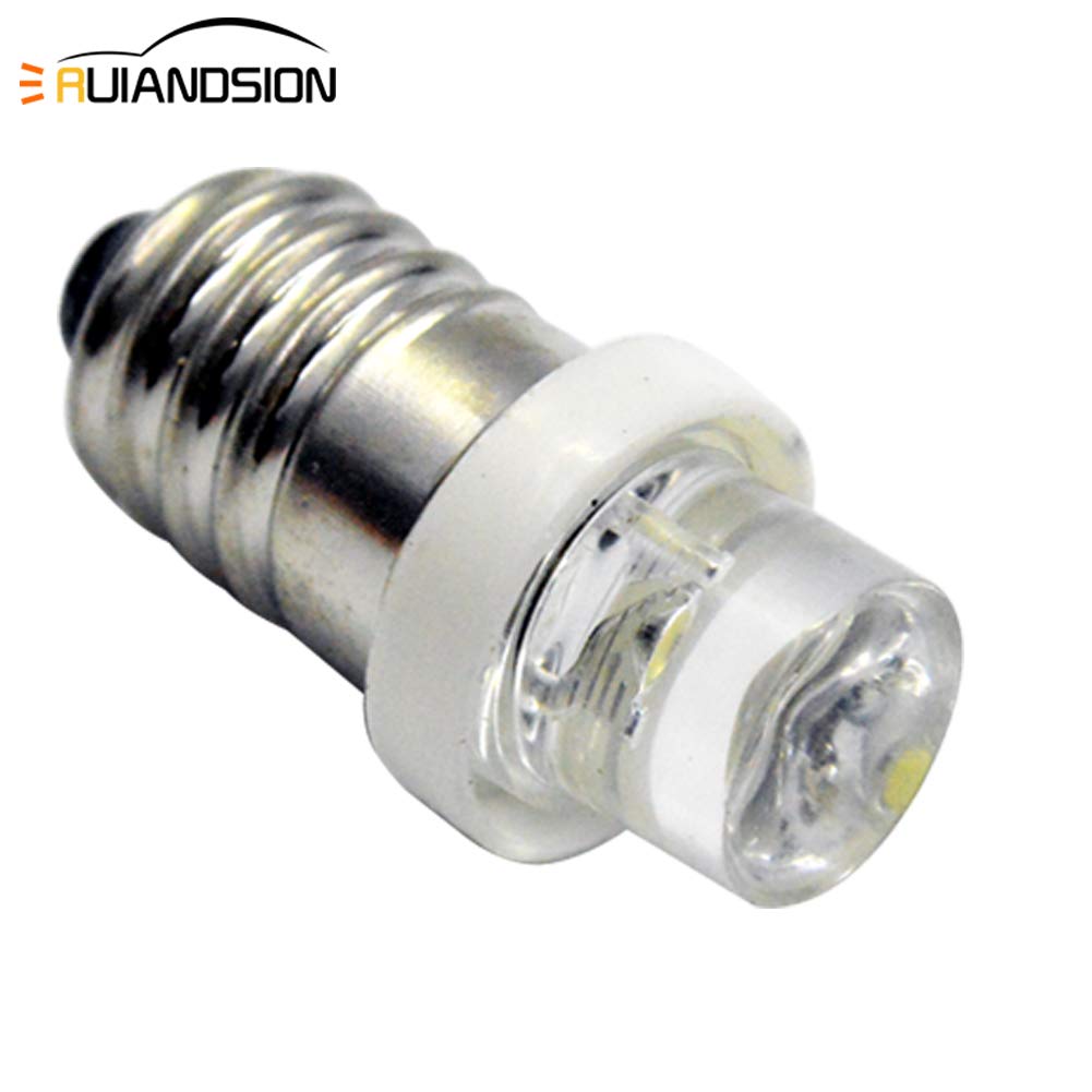 Ruiandsion E10 LED-Birnen – 6V, 20 Lm, 5 Farben (Weiß, Blau, Rot, Grün, Gelb) – 10er Pack Für Taschenlampen & Mini-Stirnlampen